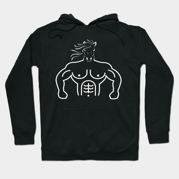 bodybuilding horse design Hoodie by power horse